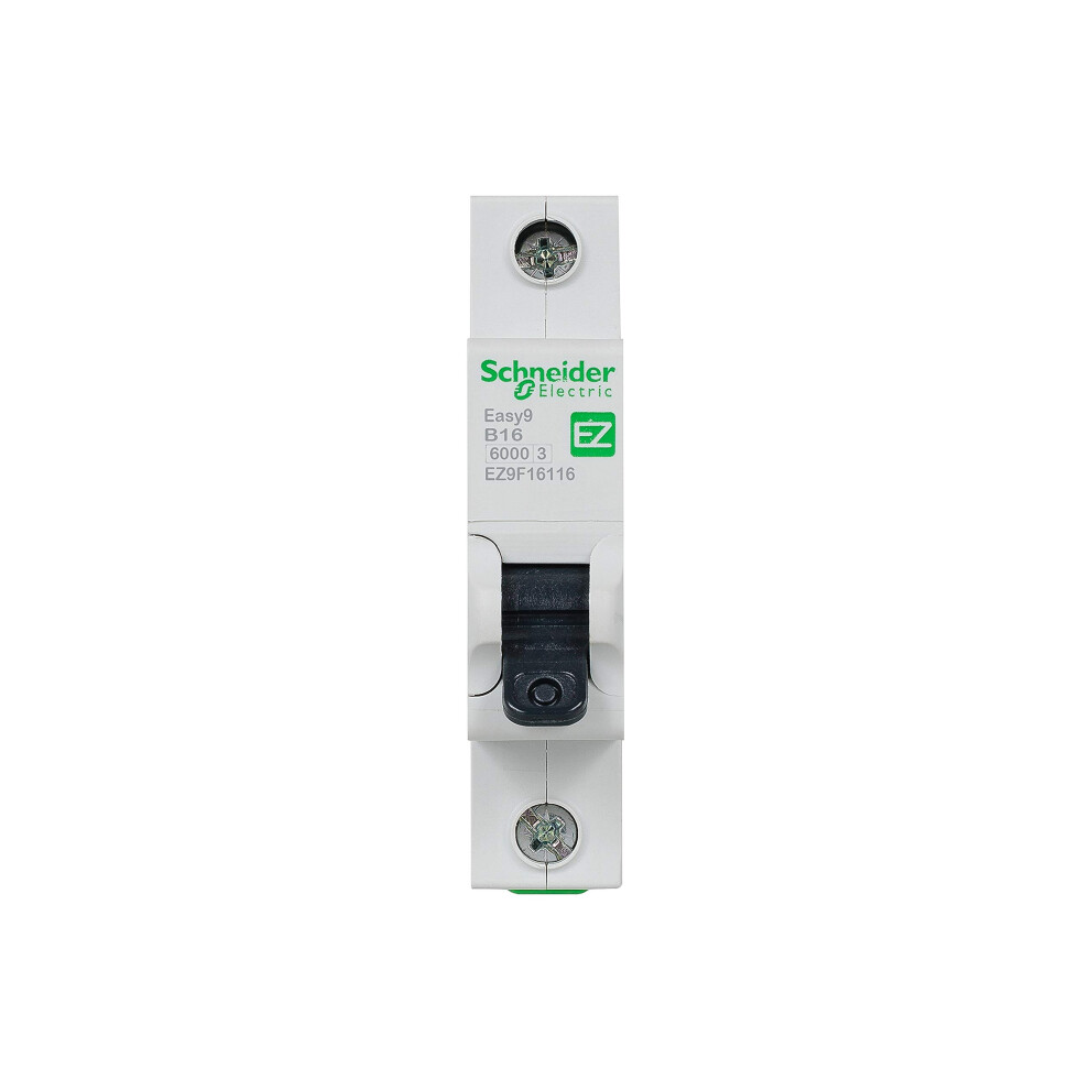 Schneider Electric Easy9 - Mcb Miniature Circuit Breaker, 1 Pole, Type B, 6Ka Breaking Capacity, 16A, 230V, Ez9f16116 5003493578433