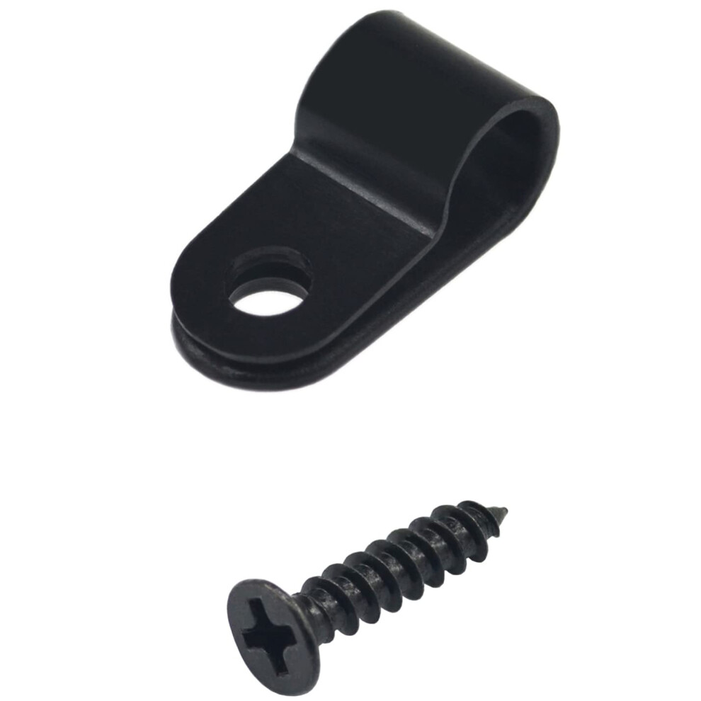 120 Sets Cable Cleats,R Shaped Cable Clips For Cable Organization (Black Nylon) 5009343109406