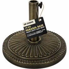 UR CHOICE Parasol Base 14kg Heavy-Duty Garden Umbrella Stand - Durable Iron Patio Umbrella Holder, Weatherproof Outdoor Umbrella Base Weight Cantilev