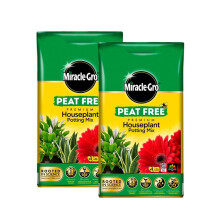 2x Peat Free Houseplant Potting Mix Compost 10L, Indoor Plant Soil for Pots and