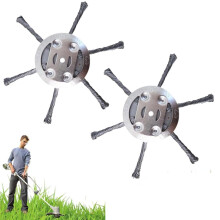 RedFlameDS 2 Pack 6 Heads Grass Petrol Strimmer Head Steel Wire Grass Trimmer He