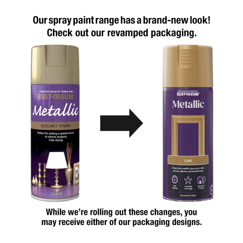 Rust-Oleum RustOleum 400ml Metallic Spray Paint Aerosol  Elegant Gold 2