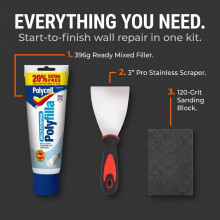 Polycell Polyfilla Multi Purpose Ready Mixed Wall Filler 396g Tube wit