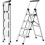 XinSunho Step Ladder 4 Step, Aluminum Folding Step Stool with Retractable Handgr 1
