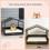 Cama de vime em formato de casinha para cães com almofada, cor marrom café. 4