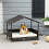 Cama de vime em formato de casinha para cães com almofada, cor marrom café. 2