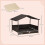 Cama de vime em formato de casinha para cães com almofada, cor marrom café. 3