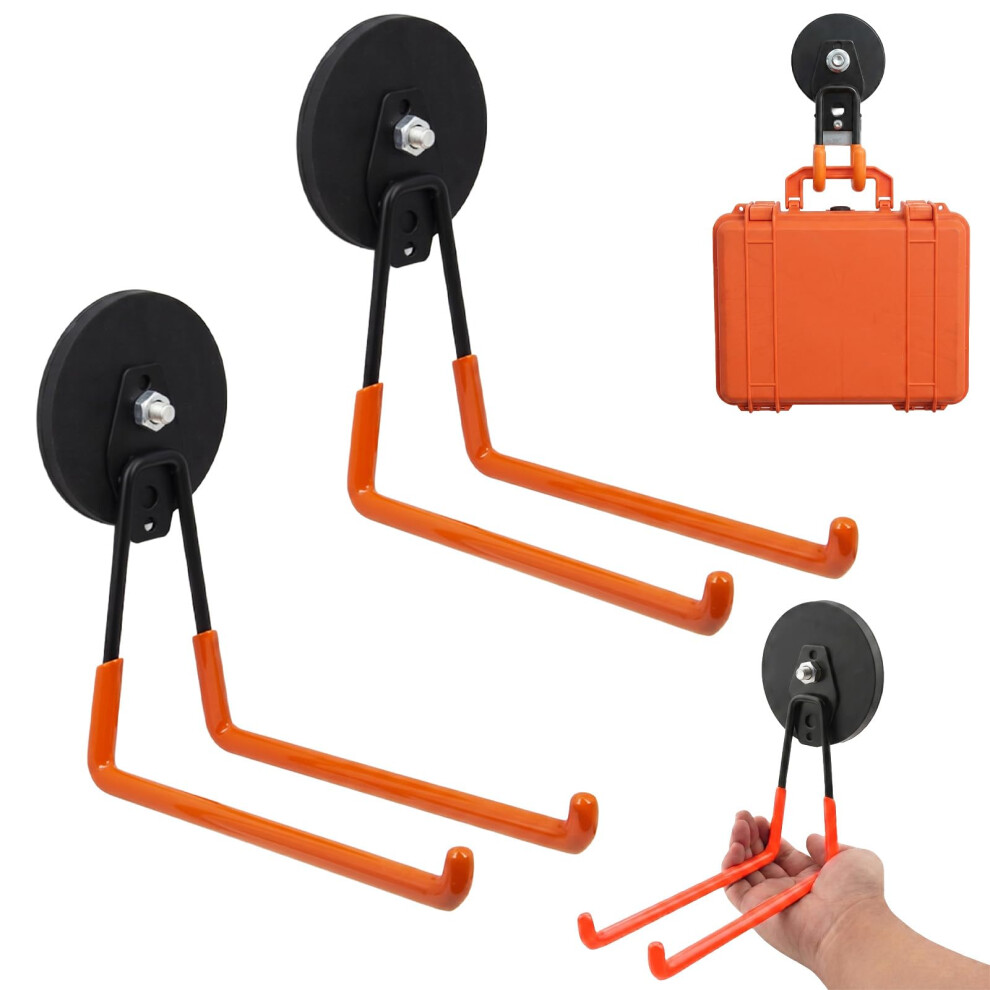 Heavy-Duty Magnetic Double-Claw Hook, Rubber Coated Garage Magnets For Tool Storage, Non-Slip Magnetic Strong Utility Double Hooks For Indoor & Outdo 5000292822064
