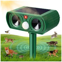 Audasi Cat Repellent, Ultrasonic Cat Repellent Solar Powered Ultrasonic Fox Deterrent for Gardens Waterproof Cats Scarer Effective for Outdoor Farm Y