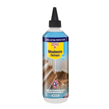 Zero In Woodworm Destroyer – 250 ml Wood Preservative Ready-to-Use Kills Woodworm, Longhorn, Furniture Beetles, and Termites Prevents Reinfestation