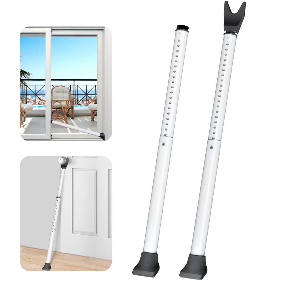 Acemining Upgraded Door Security Bar & Sliding Patio Door Security Bar, Heavy Duty Security Door Stoppers Adjustable Door Jammer Security Bar For Hom 5009689133202
