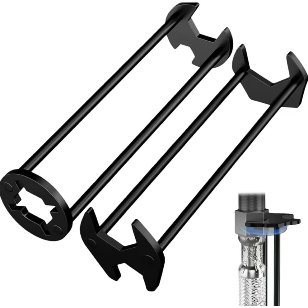 Pnoyws Tap Spanner, 2Pcs Universal Sink Plumbers Wrenches Â 7 Size Multifunction 5005462847595