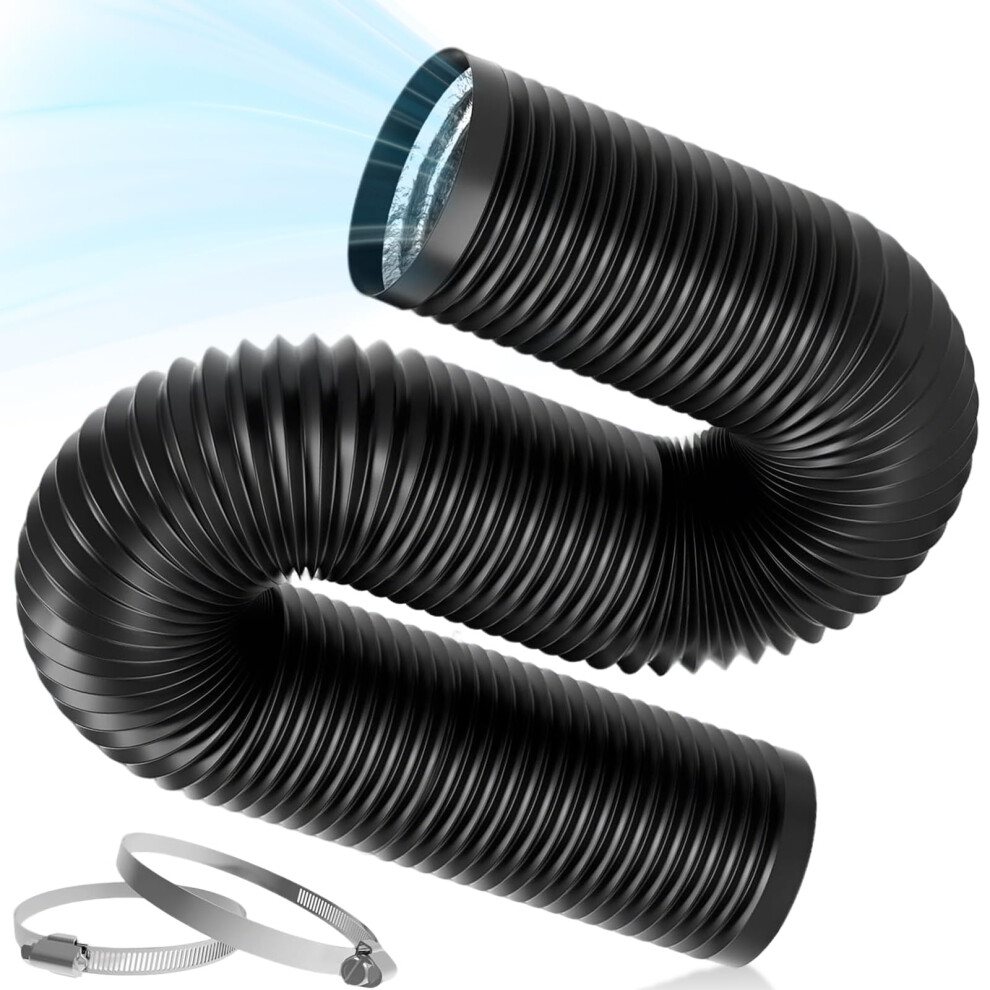 Warmfay 100Mm Aluminium Pvc Ventilation Air Ducting 5M, Flexible Tumble Dryer Ve 5009373434325