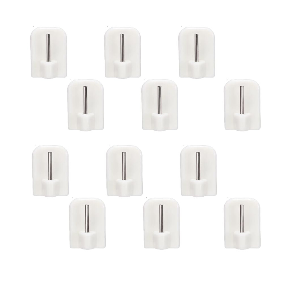 Lmyzcbzl Self Adhesive Hooks, 12 Pcs Plastic Sticky Hooks For Net Curtains & Windows 5002089300519