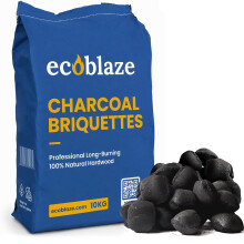 Ecoblaze 10kg Professional Charcoal Briquettes – Ultra Long-Burn Natural BBQ Fue