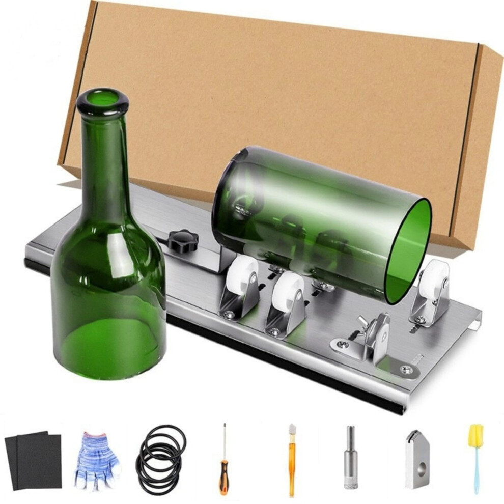 Hrlork Glass Cutter Kit Glass Cutting Tool Set Breaking Bottles For Diy Crafts Cutting Tiles Mosaic Bottles Mirrors 5008080818107