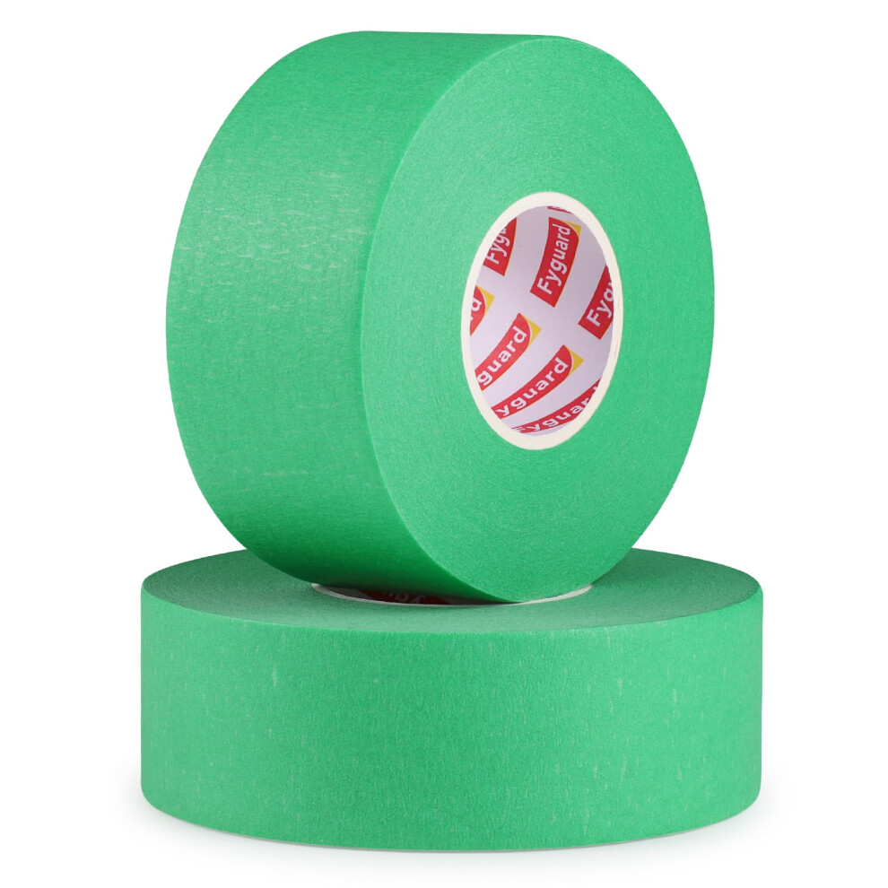 Fyguard 2 Rolls Painters Tape Green, 36Mm X 50M Masking Tape For Painting Paper Tape Multi-Surface No Residue For Indoor And Outdoor Use 5005444213769