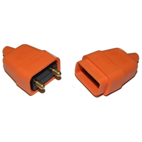Plug And Socket Cable Connector 2 Pin Suitable For Electric Lawnmowers & Strimmer