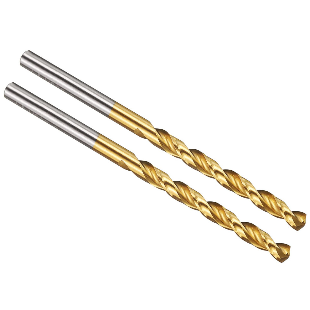 Patikil 4.1Mm Drill Bit, M42 8% Cobalt High-Speed Steel Jobber Straight Shank 135 Titanium Nitride (Tin) Coated For Hard Metal Stainless Steel - 2 P 5008616577935