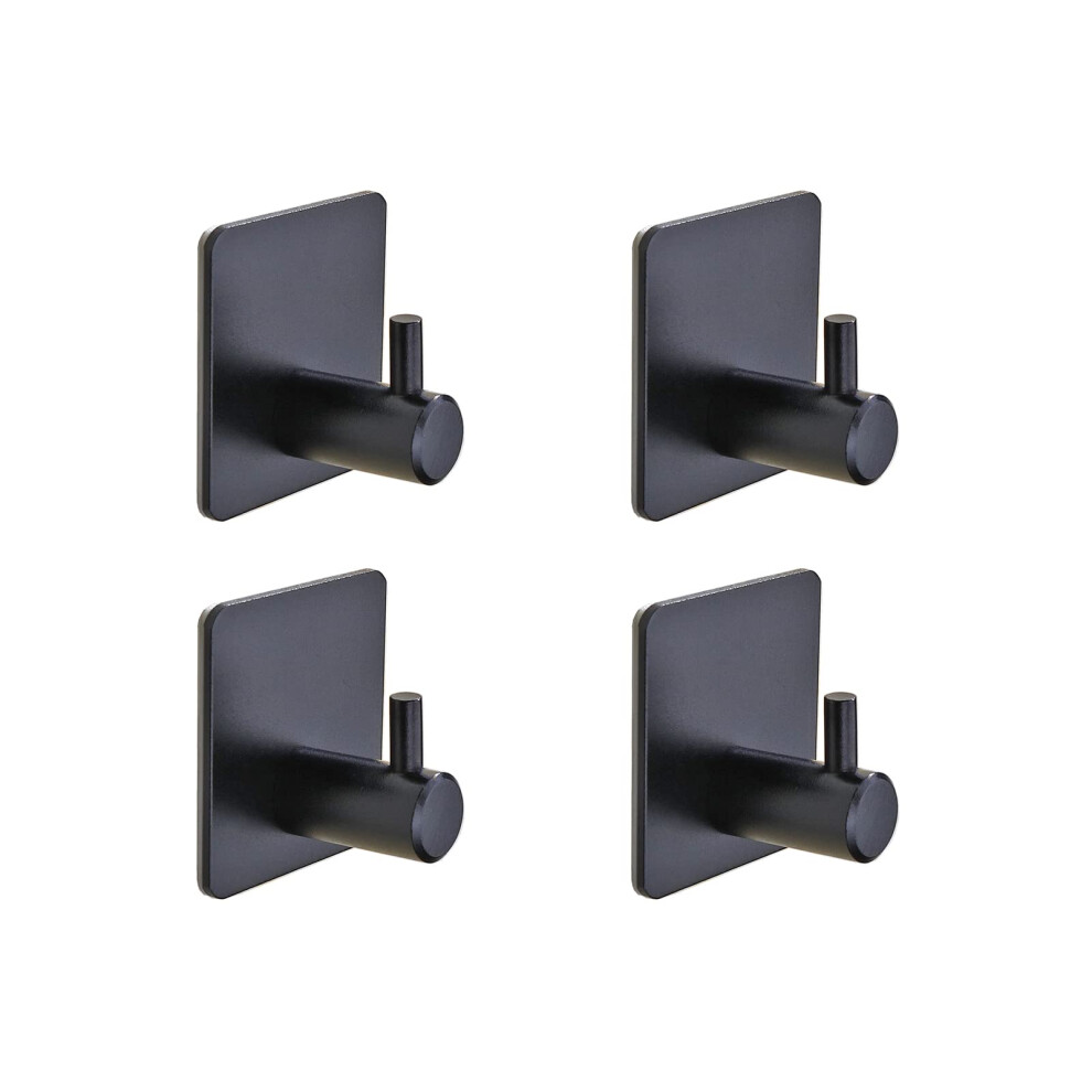 Szwlj Self Adhesive Hooks 4 Pack, Coat Hooks, Sticky Hooks Strong, For Stick On Hooks Door Hooks, Bathroom Hooks, Wall Hooks, Kitchen Hooks, Suction 5001248163293