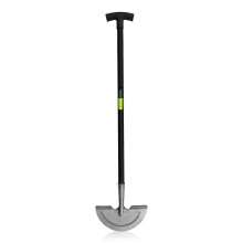 KKTECH Heavy Duty Half Moon Lawn Edger Tool – Carbon Steel Garden Edging Knife for Borders, Landscaping, Trimming, and Clean Lawn Edges - Black