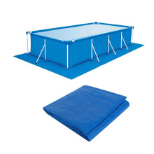 Pool Ground Cloth, Rectangular Pool Ground Mat for Frame Pool, Foldable Swimming Pool Liner Pad for Inflatable Pools, Floor Protector Cloth for Paddl