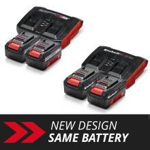 Einhell 18V 40Ah LithiumIon Twin Battery and Charger Set Power XChange