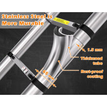 Telescopic Ladder 32M Stainless Steel Loft Ladder with NonSlip Feet an