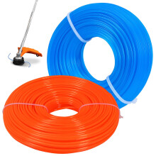 1.6mm Nylon Strimmer Wire, 328 Feet 100M Round Strimmer Line Strong Trimmer Cord for Garden Grass Trimmers Electric (Blue Orange)