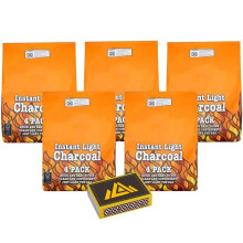 Perfectonish Restaurant Grade Charcoal for BBQ - 4 x1kg Instant Easy to Light Ch