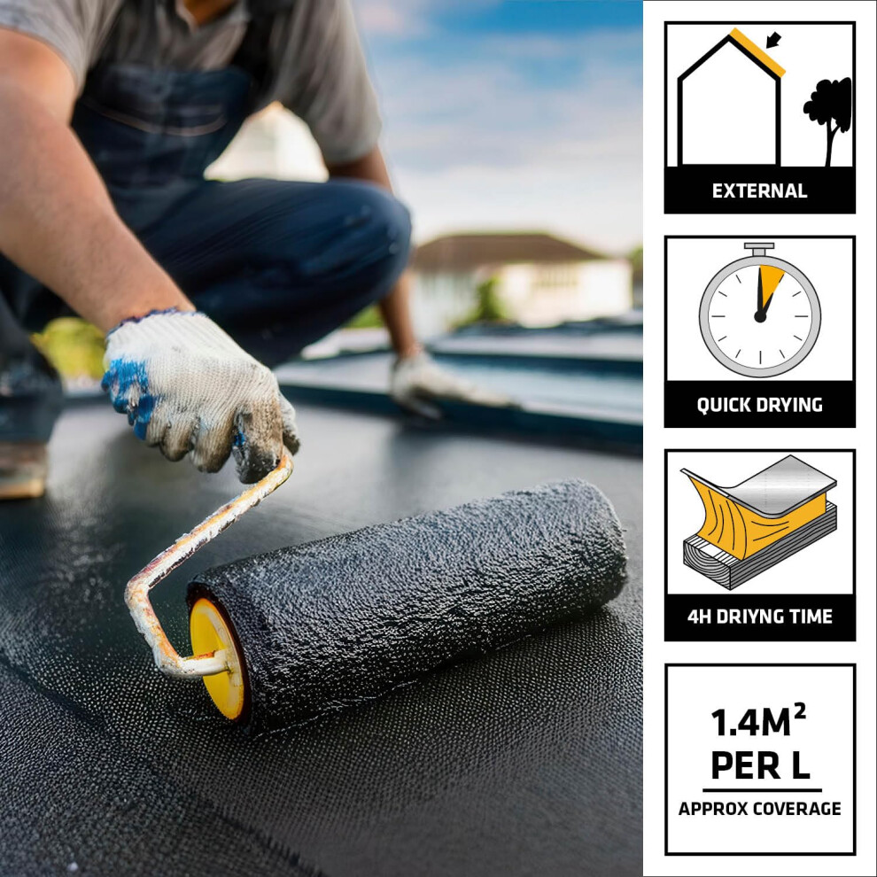 Photos - Other for Repair Sika Everbuild Black Jack 904 Roof Felt Adhesive â High Strength â Black â 