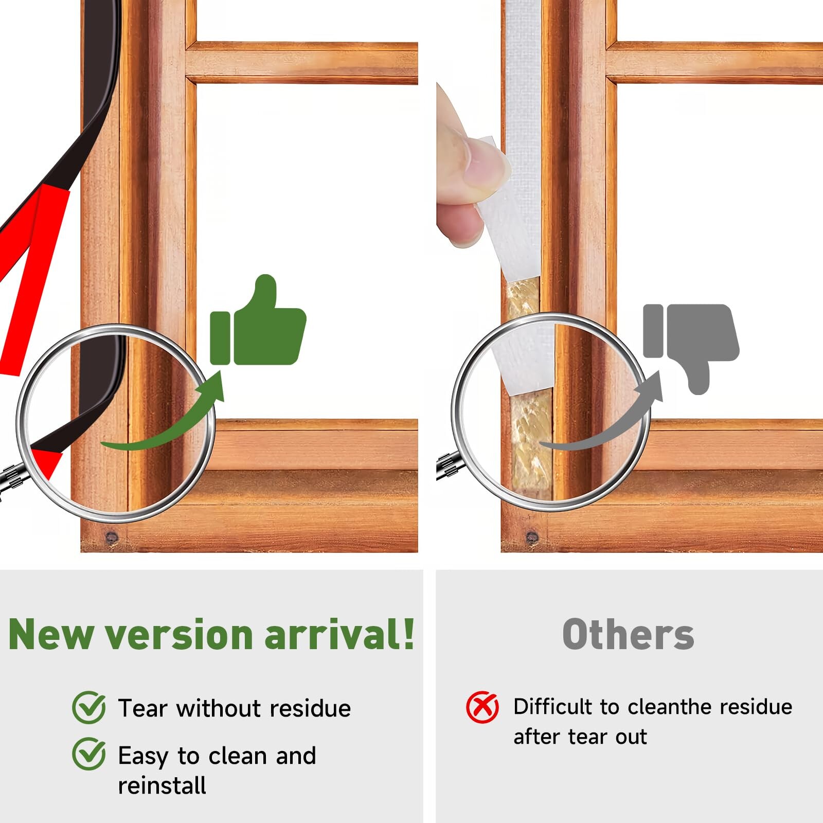 HOFUDON Adjustable Magnetic Fly Screens for Windows, Fit Up to ...