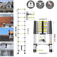 Rewing Telescopic Ladder Extendable Ladder 35M1148FT Stainless Steel T