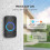 TeckNet TECKNET Wireless Doorbell IP65 Waterproof Wall Plugin Cordless Door Ch 2