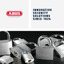 ABUS Titalium AB64TI/30 Padlock - Lock Body Made of Special Aluminium - Hardened Steel Shackle - ABUS Security Level 4 - Silver, Grey, 30mm