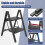 SAILUN Folding Step Ladder 2Step Steel Construction NonSlip Rubber Mat 2
