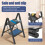 SAILUN Folding Step Ladder 2Step Steel Construction NonSlip Rubber Mat 4