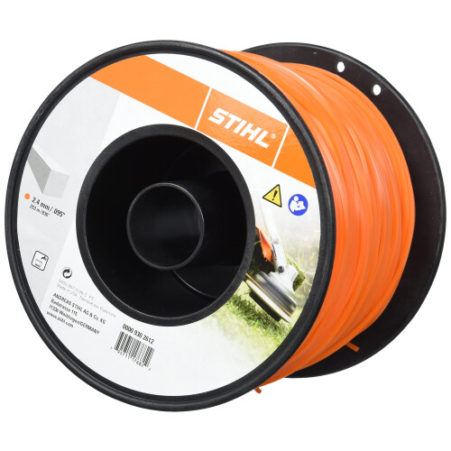 Stihl Mowing Line Square 2.4 mm x 253 m Orange 2