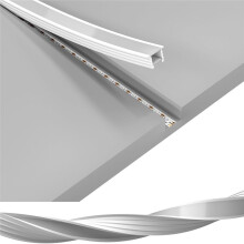 Silicone LED Channel System 16.4Ft Flexible Milky White Cover DIY Spotless Tube for 12mm Width LED Strip