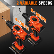 Cordless Drill Driver 21V Electric Drill Kit with 1500mAh LIion Batter