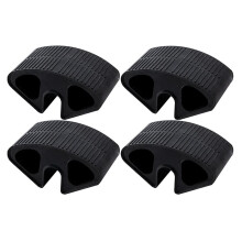4 Pcs Rubber Dorm Bed Ladder Foot Support, Dorm Bed Step Protector Fit for 0.77 Inch Rails, for Dorm Loft Steps