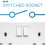 Status Status 13A Double Gang Switched Wall Socket, UK Plug Socket Faceplate, White, S2 4