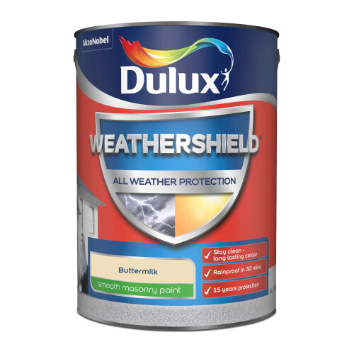 Dulux Dulux Weathershield Smooth Masonry Paint - Buttermilk - 5L 1
