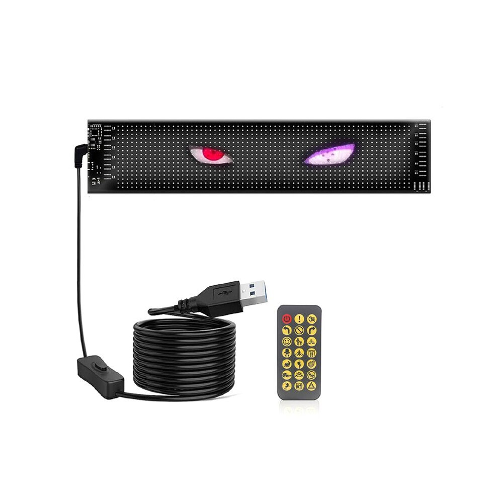 Led Car Flexible Screen Usb 5V Matrix Pixel Panel Rgb Pattern Graffiti Scrolling Text Animation Display With App 16X64 Light 4713178234769