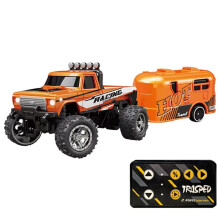 TRASPED RC Truck 1:64 Scale Off-Road Climbing Car 2.4Ghz Remote Control Children Toy Gift Orange