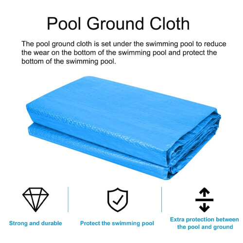 Pool Ground Cloth, Foldable Swimming Pool Floor Protector, Waterproof Rectangula 2