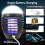 MOSSNDAR Fly Zapper,Bug Zapper Rechargeable,IPX6 Waterproof Mosquito Zapper,2-in 6