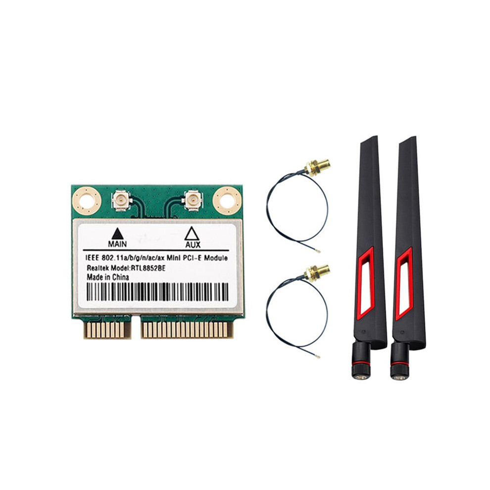 Rtl8852be Wifi 6 Network Card With 10Dbi Antennas Bt 5.2 Pci-E Dual Band 2.4G/5Ghz 1800Mbps Adapter For Win 10 11 4712875883140