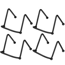 4 Pcs 2 Inch Small Plate Holder Display Stands Metal Black Frame Stand for Picture, Book, Photo Easel, Creation