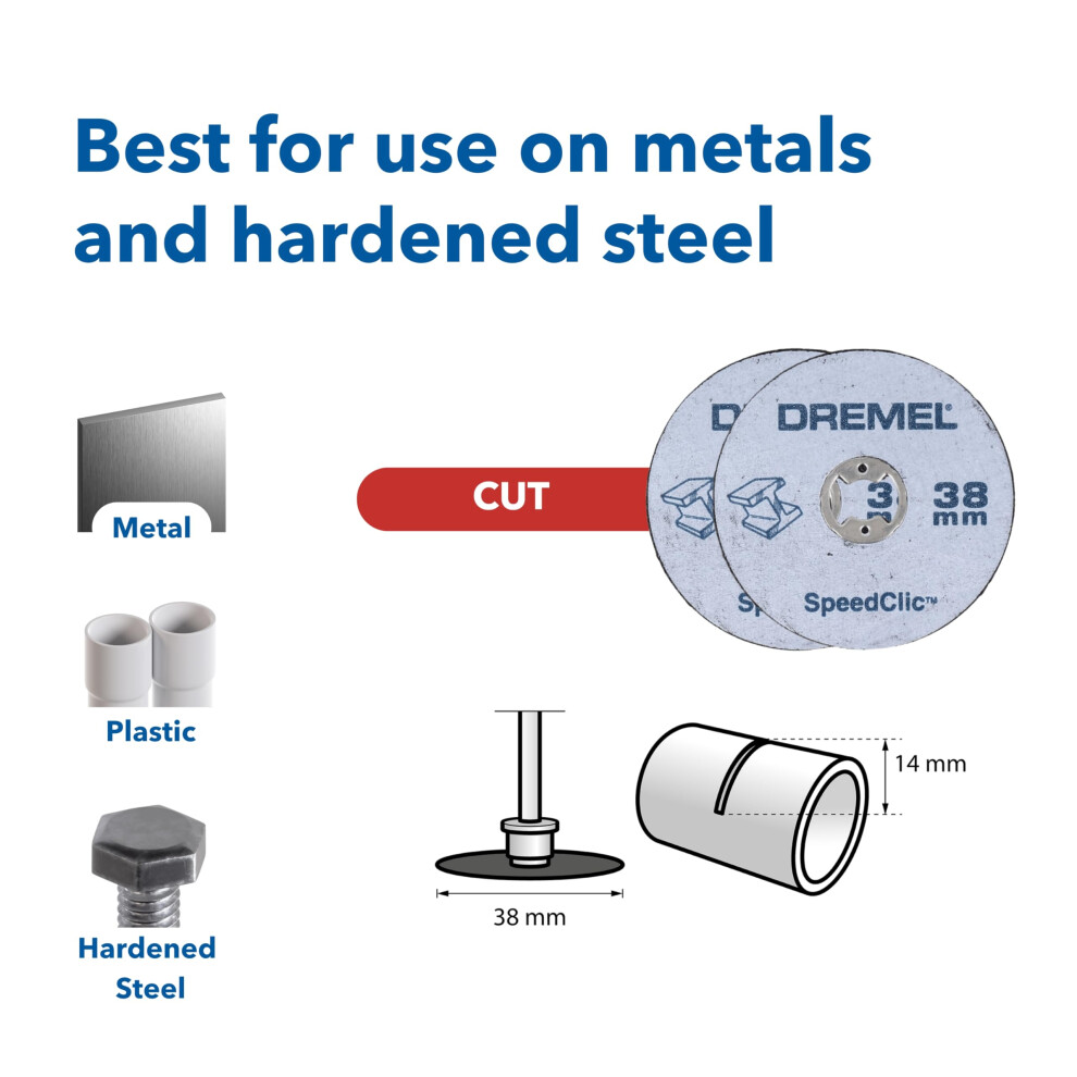 Photos - Other Hand Tools Dremel EZ SpeedClic SC406 Metal Cutting Wheel 2pack 2 Cutting Wheels w 